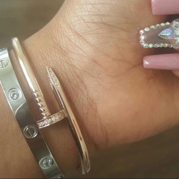 New nail inspired high quality titanium 18k gold - Picture 7 of 8